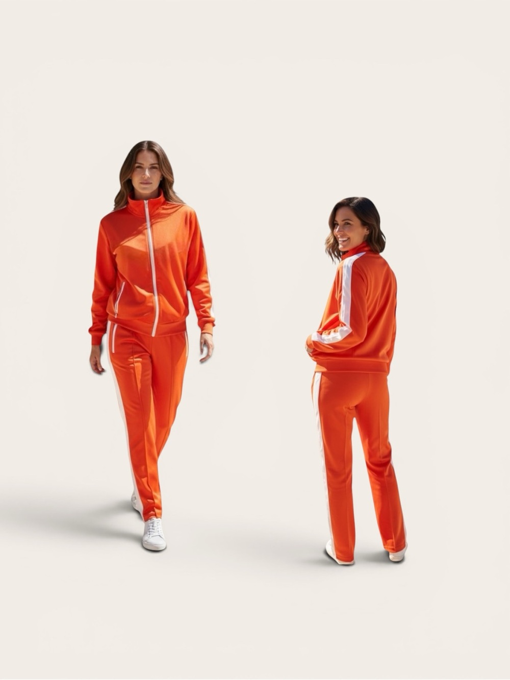 NWT Red Tracksuit Set Large Athleisure Jogger Pants Zip Jacket 2 Piece Set